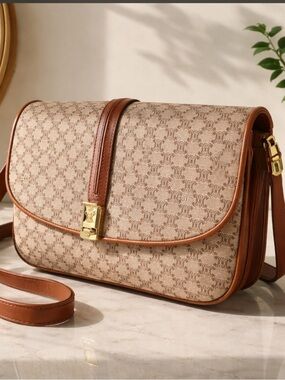 Authentic Celine MacAdam Shoulder Bag.
